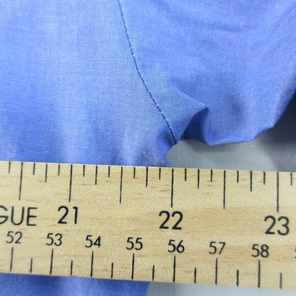 J McLaughlin Women's Button Up Blouse M Blue Dress Shirt Long Sleeve Casual 206 - Picture 7 of 9